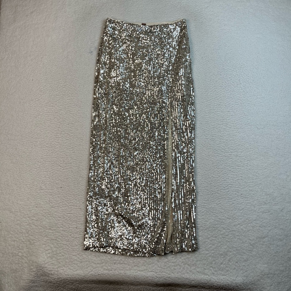 Free people sequin midi skirt